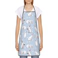 thumbnail image 1 of Goofa Bib Apron, Unisex Aprons Adjustable Waterdrop Resistant Cooking Kitchen Apron for Chef, Rabbit Is Eating Carrots Pattern Apron Bulk, 1 of 5