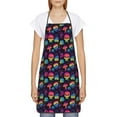 thumbnail image 1 of Goofa Bib Apron, Unisex Aprons Adjustable Waterdrop Resistant Cooking Kitchen Apron for Chef, Skull mushroom colorful Pattern Apron Bulk, 1 of 5