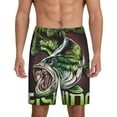 thumbnail image 1 of Goofa Big Bass Fish Pattern Men's Pajama Short Sleep Shorts Soft Comfortable Breathable Pajamas Shorts with Pockets-4X-Large, 1 of 6