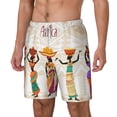 thumbnail image 1 of Goofa Black African Woman Printed Men's Swim Trunks Board Shorts Quick Dry Mens Swimming Trunks with Compression Liner,Breathable Fit Hawaii Beach Shorts-Small, 1 of 9
