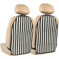 thumbnail image 1 of Goofa Black And White Thick Stripes Pattern Car Back Seat Protector for Kids (2 Pack) ,Anti-kick Storage Mat for Car Seats,Shields from Footprints, 1 of 6