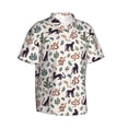 thumbnail image 1 of Goofa Black Cat And Snake Hawaiian Shirt for Men, Unisex Summer Beach Casual Short Sleeve Button Down Shirts,Aloha Tropical Floral print shirt-X-Large, 1 of 9