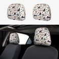 thumbnail image 1 of Goofa Black Cat And Snake Pattern 2 PCS Car Headrest Cover, Headrest Protector,Universal Interior Car Accessories, 1 of 6