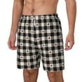 thumbnail image 1 of Goofa Black Plaid Heart Printed Men's Swim Trunks Board Shorts Quick Dry Mens Swimming Trunks with Compression Liner,Breathable Fit Hawaii Beach Shorts-X-Large, 1 of 9