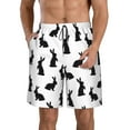 thumbnail image 1 of Goofa Black Rabbit Printed Mens Swim Trunks Summer Quick Dry Short Beach Swimwear Bathing Suits-Medium, 1 of 9