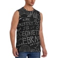 thumbnail image 1 of Goofa Black Scientific Printed Men's Sleeveless T-Shirt - Athletic Gym Workout Tank Top for Men - Moisture-Wicking, UPF 30+ Quick-Dry Muscle Tee-Medium, 1 of 8