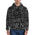 thumbnail image 1 of Goofa Black Scientific for Men's Hooded Sweatshirt - Lightweight Pullover Hoodie with Kangaroo Pocket, Perfect for Everyday Wear-Small, 1 of 7