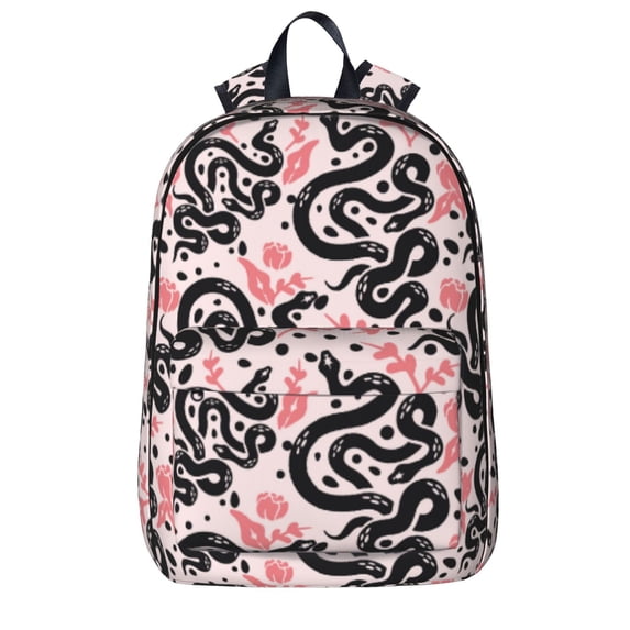 Goofa Black Snake Printed Backpack,Laptop Backpack,Durable Anti-Theft Travel Work Backpack,Water-resistant Backpack