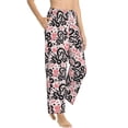 thumbnail image 1 of Goofa Black Snake Printed Soft Pajama Pants for Women, Wide Leg Comfy Casual Lounge Yoga Pants-Medium, 1 of 9