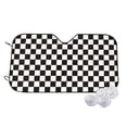 thumbnail image 1 of Goofa Black and White Checkerboard Printed Car Windshield Sunshade,Foldable Reflective Sun Visor,UV Protection Heat Blocker Sunshade,Car Cooling Accessory-, 1 of 7