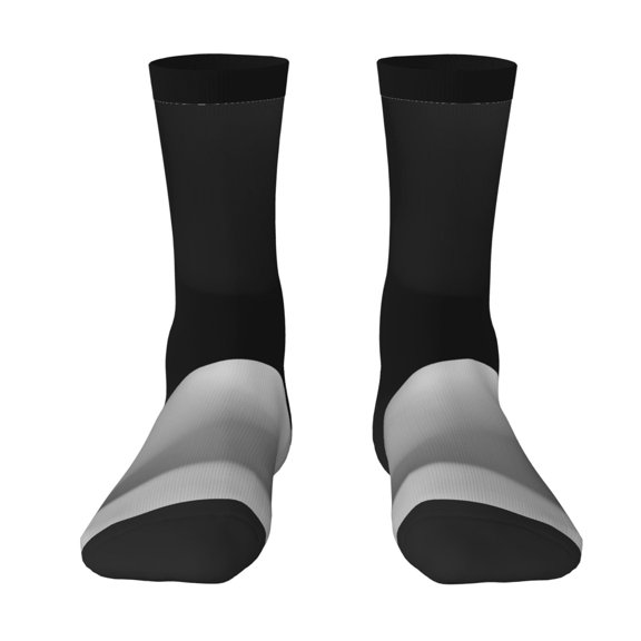 Goofa Black White Fluid Sculpture Printed Men's Crew Socks, Soft Durable Breathable Moisture-Wicking with Odor Control Cotton socks