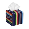 thumbnail image 1 of Goofa Blanket stripes Pattern Tissue Box Cover PVC Leather Tissue Holder Square Facial Tissue Case Facial Paper Organizer Dispenser for Bathroom, Vanity Countertop, 1 of 7