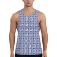 thumbnail image 1 of Goofa Blue And White Porcelain Chinaware Pattern Men's Workout Tank Top Slim-Fit Tank Quick Dry Fit Muscle Tank Top Beach Tank Top Bodybuilding Sleeveless T Shirt-Medium, 1 of 7