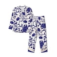 thumbnail image 1 of Goofa Blue And White Porcelain Pattern for 2-piece Loungewear Set Men’s Sleepwear Set Soft PJs Cozy loungewear Comfy Sleep Set Winter Pajamas-Large, 1 of 7