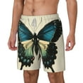 thumbnail image 1 of Goofa Blue Black Butterfly Art Printed Men's Swim Trunks Board Shorts Quick Dry Mens Swimming Trunks with Compression Liner,Breathable Fit Hawaii Beach Shorts-X-Large, 1 of 9