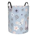 thumbnail image 1 of Goofa Blue Butterfly Printed Circular Hamper,Laundry Basket with Handles,Storage Baskets Foldable,Large Capacity Laundry Hamper-Small, 1 of 8