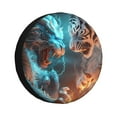 thumbnail image 1 of Goofa Blue Dragon And White Tiger Pattern Universal Tire Cover for Jeep, SUV, Truck, and Trailer – Waterproof, UV-Resistant,Easy to Install, Fits 14"-17" Tires-17 inch, 1 of 6