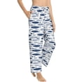 thumbnail image 1 of Goofa Blue Fish Printed Soft Pajama Pants for Women, Wide Leg Comfy Casual Lounge Yoga Pants-XX-Large, 1 of 9