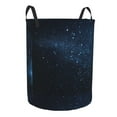 thumbnail image 1 of Goofa Blue Glitter Retro Printed Circular Hamper,Laundry Basket with Handles,Storage Baskets Foldable,Large Capacity Laundry Hamper-Small, 1 of 8