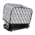 thumbnail image 1 of Goofa Blue Leaves Print Toaster Cover 2 Slice, Two Slice Bread Machine Cover Quilted Toaster Covers Bread Maker Cover Kitchen Appliance Cover, 1 of 7