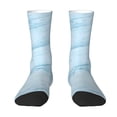 thumbnail image 1 of Goofa Blue Marble Printed Men's Crew Socks, Soft Durable Breathable Moisture-Wicking with Odor Control Cotton socks, 1 of 9