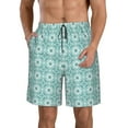 thumbnail image 1 of Goofa Blue Print Printed Mens Swim Trunks Summer Quick Dry Short Beach Swimwear Bathing Suits-3X-Large, 1 of 9