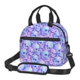 thumbnail image 1 of Goofa Blue Skull Daisy Pattern Lunch Bag ,Insulated Lunch Box, Small Leakproof Cooler Food Lunch Containers Reusable High Capacity Lunch Tote Bags, 1 of 8