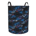 thumbnail image 1 of Goofa Blue Sports Car Printed Circular Hamper,Laundry Basket with Handles,Storage Baskets Foldable,Large Capacity Laundry Hamper-Small, 1 of 8