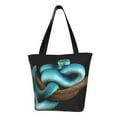 thumbnail image 1 of Goofa Blue Viper Snake Pattern Tote Bags,Large Capacity Bag,Beach Tote with Zipper Closure, Large Capacity and Foam Padding, 1 of 6