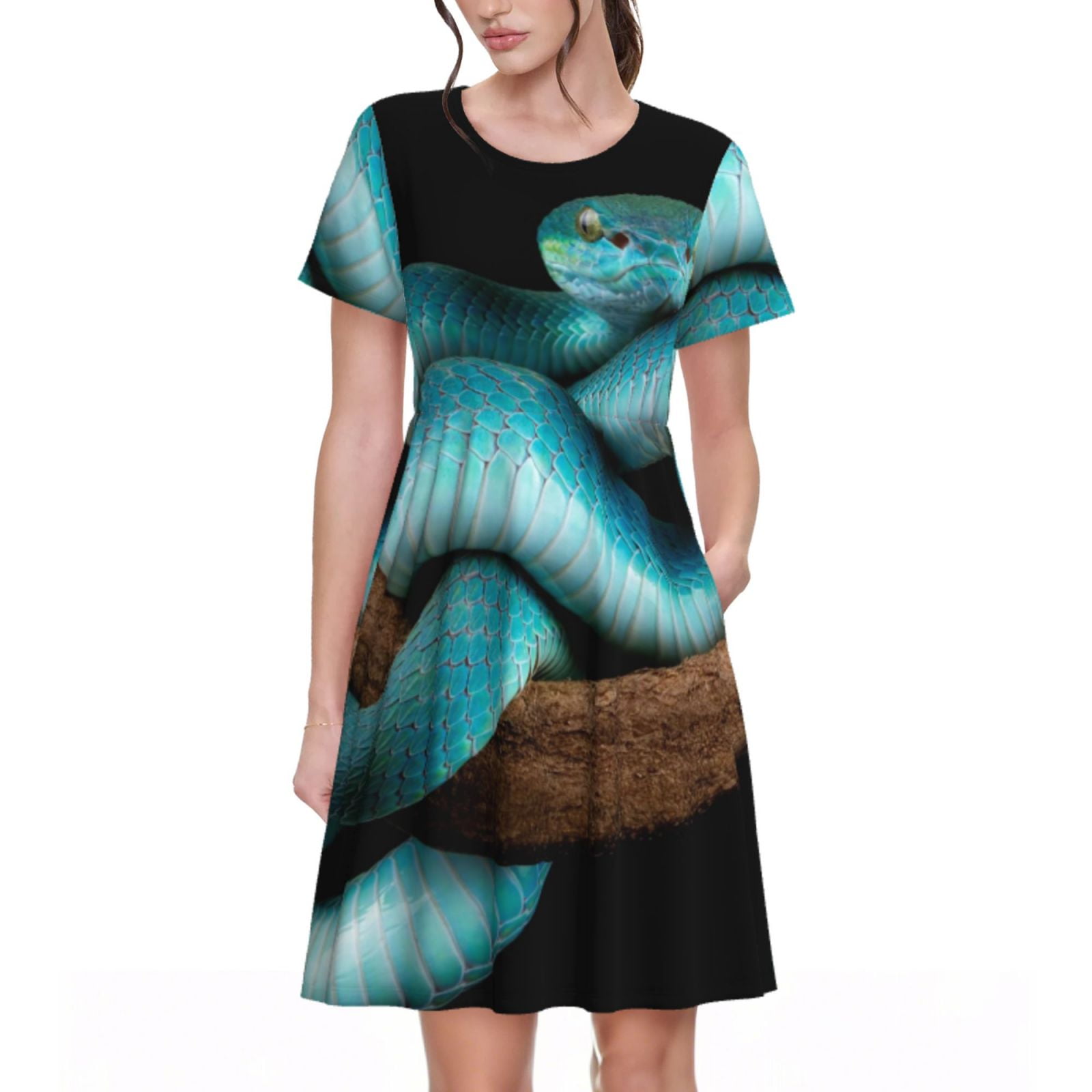 Oriental Snake Bubble Girl Dress