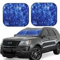 thumbnail image 1 of Goofa Blurred Star Snow Christmas Pattern 2 Piece Car Windshield Sun Shade Foldable | Front Windshield Shade for Sun, Heat and UV Rays | Sunshade for Car Front Window-Small, 1 of 7