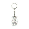 thumbnail image 1 of Goofa Boba Milk Tea Printed Rectangular Metal Keychain Bag Charm Floral Charm for Purse Keys Metal Keyring Gift for Women Accessories, 1 of 7