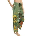 thumbnail image 1 of Goofa Botanical Garden With Cats Printed Soft Pajama Pants for Women, Wide Leg Comfy Casual Lounge Yoga Pants-X-Large, 1 of 9