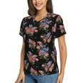 thumbnail image 1 of Goofa Bouquet Pattern Women's Slim-Fit Short-Sleeve V-Neck T-Shirt,Classic-Fit Short-Sleeve V-Neck T-Shirt-X-Large, 1 of 5
