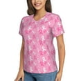 thumbnail image 1 of Goofa Breast Cancer Awareness (3) Pattern Women's Slim-Fit Short-Sleeve V-Neck T-Shirt,Classic-Fit Short-Sleeve V-Neck T-Shirt-Small, 1 of 5