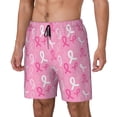 thumbnail image 1 of Goofa Breast Cancer Awareness (3) Printed Men's Swim Trunks Board Shorts Quick Dry Mens Swimming Trunks with Compression Liner,Breathable Fit Hawaii Beach Shorts-Medium, 1 of 9