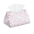 thumbnail image 1 of Goofa Breast Cancer Awareness (4) Pattern Triangle Square Tissue Box Cover, Modern PVC Leathe Facial Paper Holder,Decorative Holder/Organizer for Bathroom Vanity Countertop, 1 of 9