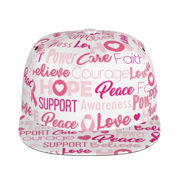 Goofa Breast Cancer Pink Ribbons Awareness (2) Printed Men's Baseball Cap,Straight Brim Hat,Golf Dad Hat,Versatile Style,Sun Protection Cap,Travel Hat