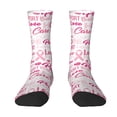 thumbnail image 1 of Goofa Breast Cancer Pink Ribbons Awareness (2) Printed Men's Crew Socks, Soft Durable Breathable Moisture-Wicking with Odor Control Cotton socks, 1 of 9