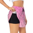 thumbnail image 1 of Goofa Breast CancerN Ribbons Awareness Printed Women 2 in 1 Running Shorts,Quick Dry Athletic Workout Shorts,High Waisted Athletic Shorts with Liner Pockets-X-Large, 1 of 9