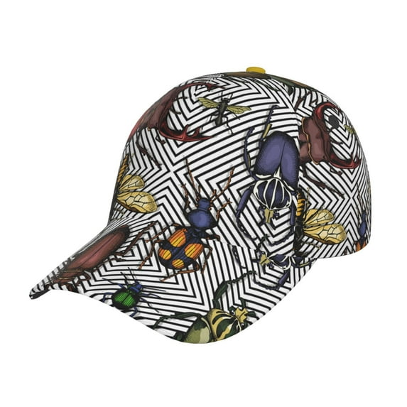 Goofa Bright Insects Printed Baseball Cap for Men and Women - Adjustable Unisex Hat for Sports and Casual Wear,Sun protection Casual Outdoor Everyday Fashion Cap
