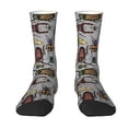 thumbnail image 1 of Goofa Bright Insects Printed Men's Crew Socks, Soft Durable Breathable Moisture-Wicking with Odor Control Cotton socks, 1 of 9