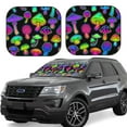 thumbnail image 1 of Goofa Bright Mushrooms Pattern 2 Piece Car Windshield Sun Shade Foldable | Front Windshield Shade for Sun, Heat and UV Rays | Sunshade for Car Front Window-Medium, 1 of 7