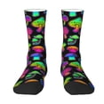 thumbnail image 1 of Goofa Bright Mushrooms Printed Men's Crew Socks, Soft Durable Breathable Moisture-Wicking with Odor Control Cotton socks, 1 of 9