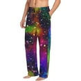 thumbnail image 1 of Goofa Bright Universe Printed Soft Pajama Pants for Men, Wide Leg Comfy Casual Lounge Yoga Pants-, 1 of 9