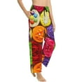 thumbnail image 1 of Goofa Brightly Colored Cupcakes Printed Soft Pajama Pants for Women, Wide Leg Comfy Casual Lounge Yoga Pants-XX-Large, 1 of 9