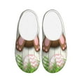 thumbnail image 1 of Goofa Brown Bunny Print Womens Mens Cotton Lightweight House Slippers , Washable Home Slippers,Indoor Comfy Bedroom Cozy Slippers-42/43, 1 of 7