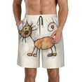 thumbnail image 1 of Goofa Brown Cat Cartoon Printed Mens Swim Trunks Summer Quick Dry Short Beach Swimwear Bathing Suits-Large, 1 of 9