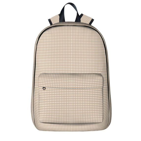 Goofa Brown Gingham Printed Backpack,Laptop Backpack,Durable Anti-Theft Travel Work Backpack,Water-resistant Backpack