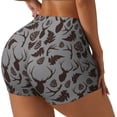 thumbnail image 1 of Goofa Brown Moose with Pinecones Printed Workout Shorts Women Seamless Scrunch Butt Lifting High Waisted Gym Booty Shorts Elastic Workout Shorts-XX-Large, 1 of 8
